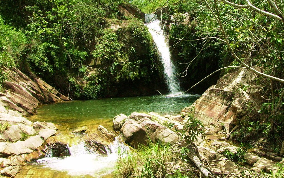 Cachoeira Bonsucesso em Pirenópolis — Foto: Reprodução/Prefeitura de Pirenópolis
