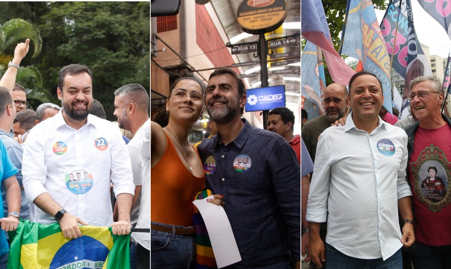 Os candidatos ao governo do Rio no último dia de campanha