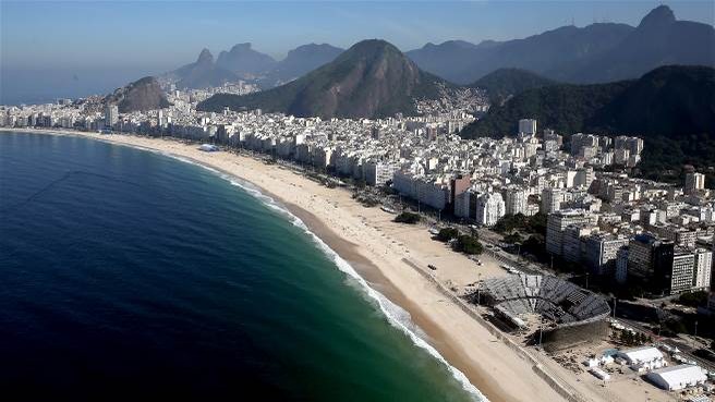 Arena Olímpica de vôlei de praia em Copacabana (Foto: Matthew Stockman/GettyImages)