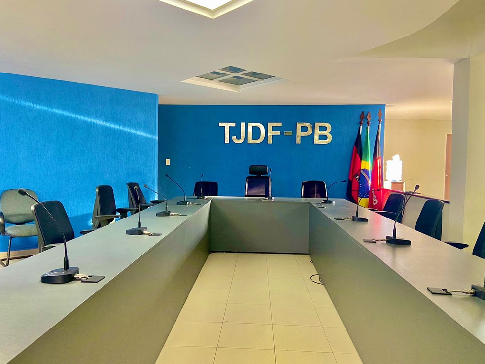 Sala do TJDF-PB, que fica no prédio da Federação Paraibana de Futebol (FPF-PB) — Foto: Wellington Faustino / FPF-PB