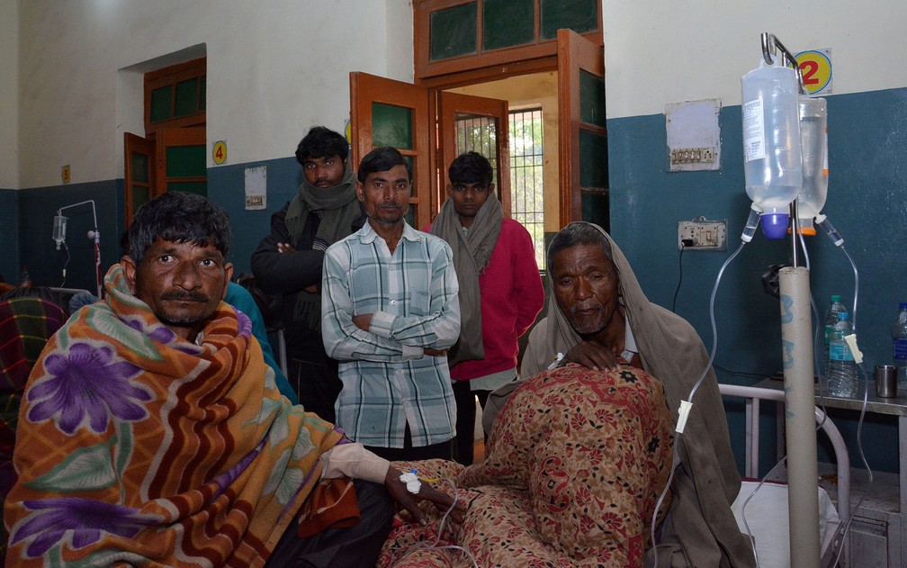 VÃ­timas no hospital de Saharanpur, na India â Foto: Reuters/Stringer