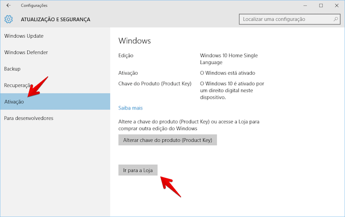 Fazendo upgrade para o Windows 10 Pro (Foto: Reprodução/Helito Bijora) 