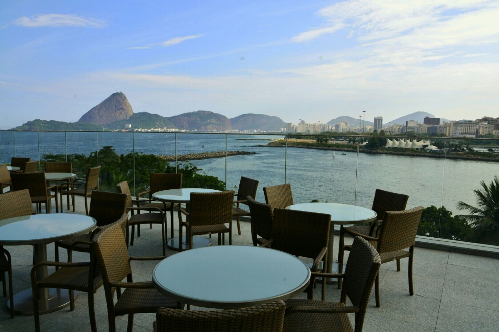 Vista do bar do hotel do Bossa Nova Mall (Foto: Divulgação)