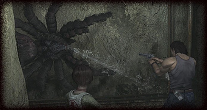 Resident Evil Zero HD Remaster: cuidado com o veneno da Giant Spider (Foto: Divulgação/Capcom)