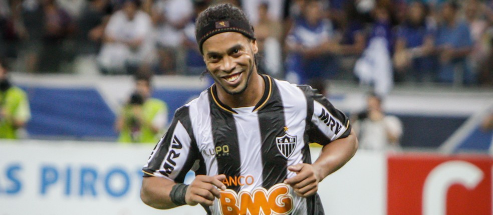 No Mineirão, Ronaldinho foi campeão da Libertadores, da Recopa e do Mineiro (Foto: Bruno Cantini/ Atlético-MG)