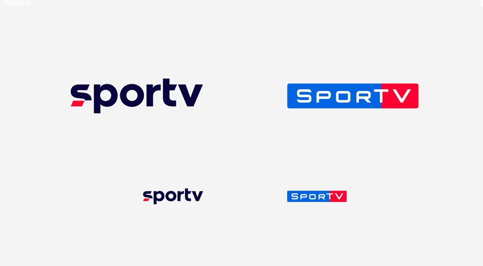 A nova e a velha logo dos canais SporTV