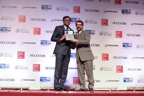 A Olam Brasil, representada por Sathyamurthy Mayilswamy, presidente da empresa para a América do Sul, foi uma das premiadas
