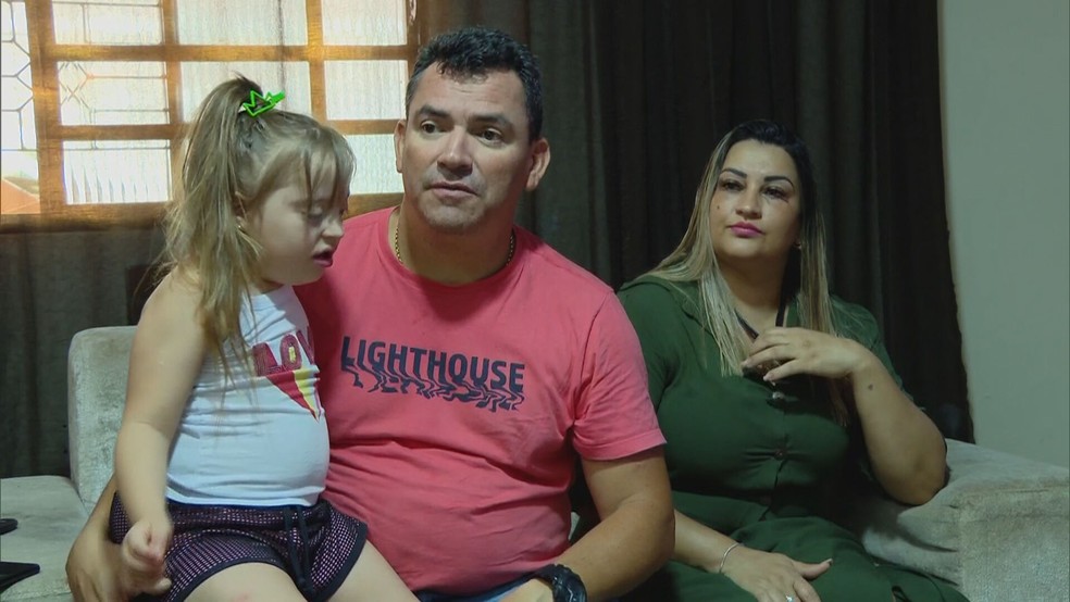 Com Síndrome de Down, Valentina, de 5 anos, foi vítima de preconceito em um restaurante em Taguatinga, no DF — Foto: Reprodução/TV Globo