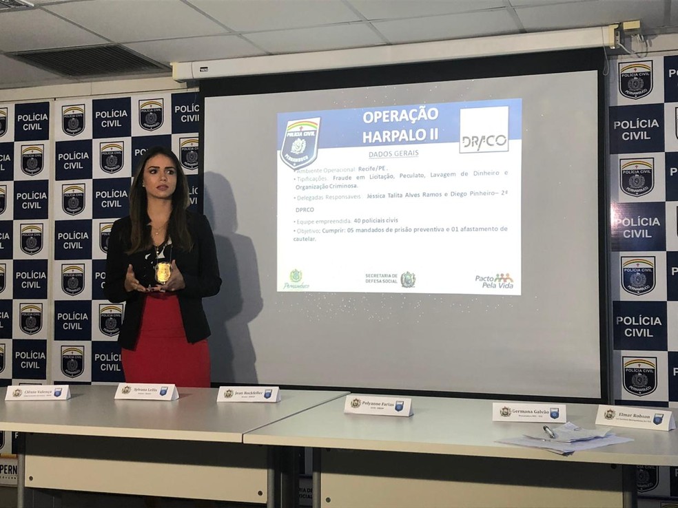 Delegada JÃ©ssica Ramos Ã© responsÃ¡vel pelas investigaÃ§Ãµes da OperaÃ§Ã£o Harpalo â Foto: Marina Meireles/G1