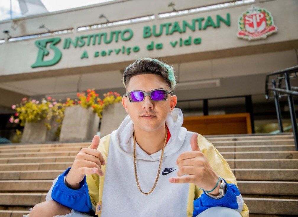 MC Fioti no Instituto Butantan — Foto: Divulgação / Kondzilla