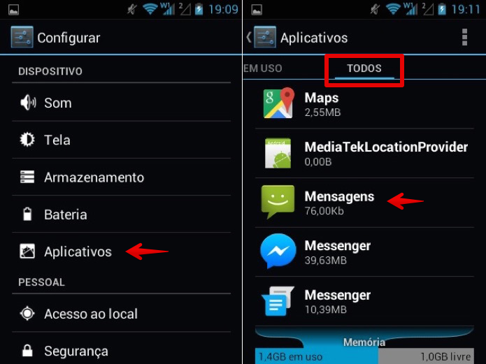 Acesse as configurações do Android (Foto: Reprodução/Helito Bijora)