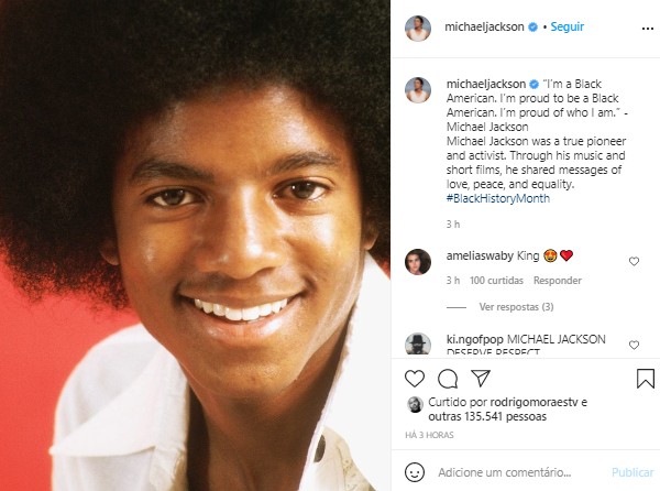 Michael Jackson (Foto: Reprodução/Instagram)