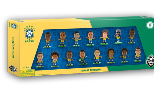 Mini Craque Soccerstarz - Dante, Ramires E Jô - Brasil