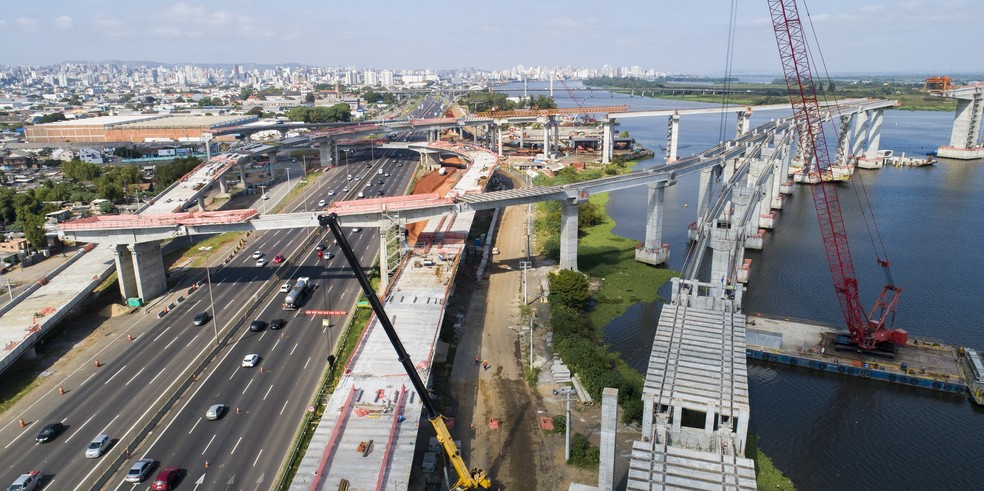 Obras Da Ponte Do Guaiba Tem Ritmo E Numero De Funcionarios Reduzidos Devido Ao Coronavirus Rio Grande Do Sul G1