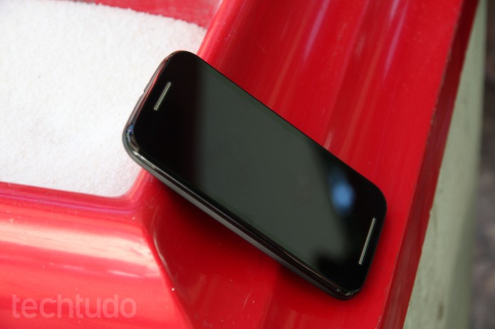 O Moto E chega ao mercado dando continuidade ao legado do Moto G como smart econômico (Foto: Laura Rezende /TechTudo) O Moto E chega ao mercado dando continuidade ao legado do Moto G como smart econômico (Foto: Laura Rezende /TechTudo)