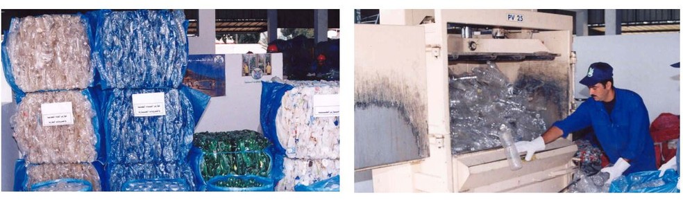 Reciclagem feita no programa Eco-Lef, na Tunísia — Foto: Università degli Studi di Siena/Agence Nationale de Gestion des Déchets