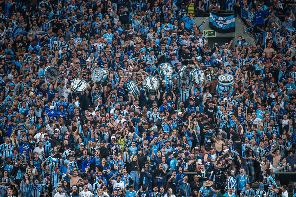 Torcida do Grêmio na Arena — Foto: Lucas Uebel/Grêmio
