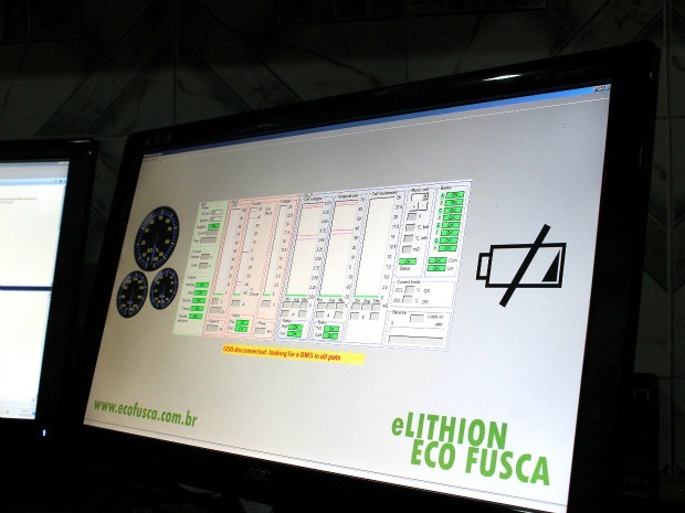 Software monitora desempenho do Eco Fusca (Foto: Divulgação / Acervo pessoal)