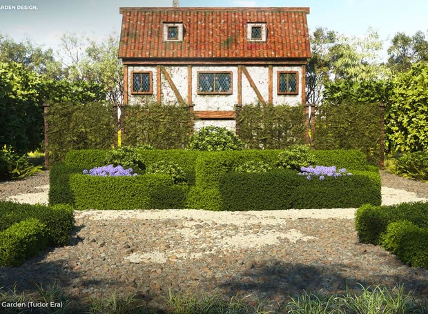Conceito de jardim do Período Tudor (Foto: House Hold Quotes / Divulgação)
