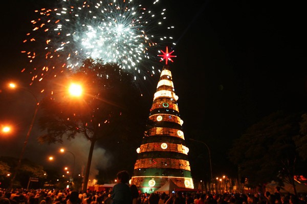 Árvore de Natal do Ibirapuera em 2007 (Foto: Alex Silva/AE)