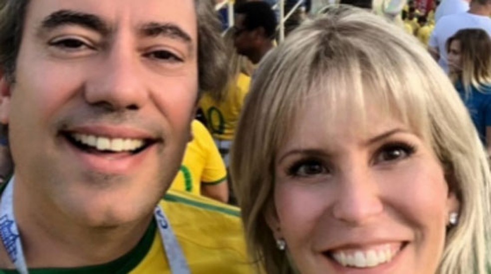Foto postada em rede social pela mulher de Pedro Guimarães ao defendê-lo de acusações de assédio sexual — Foto: Reprodução/Instagram