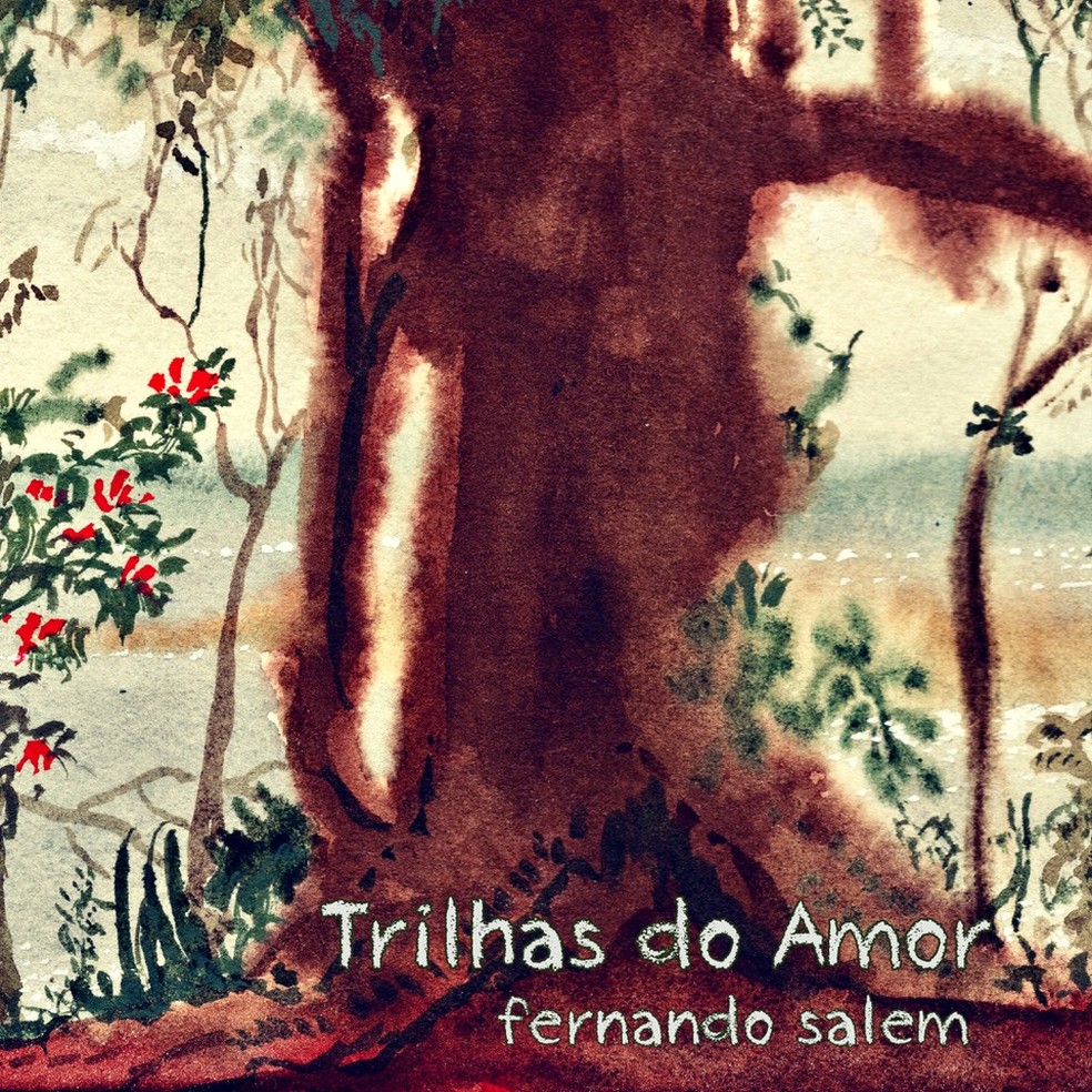 Capa do álbum 'Trilhas do amor', de Fernando Salem — Foto: Arte de Paulo Monteiro