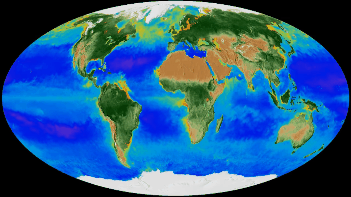 Simulação do que ocorre durante um período de glaciação da Terra (Foto: Reprodução YouTube/Its Just Astronomical)