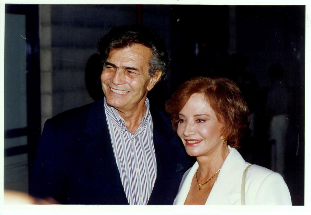 Tarcísio Meira e Glória Menezes na novela 'Torre de Babel' (1998) — Foto: Acervo Grupo Globo