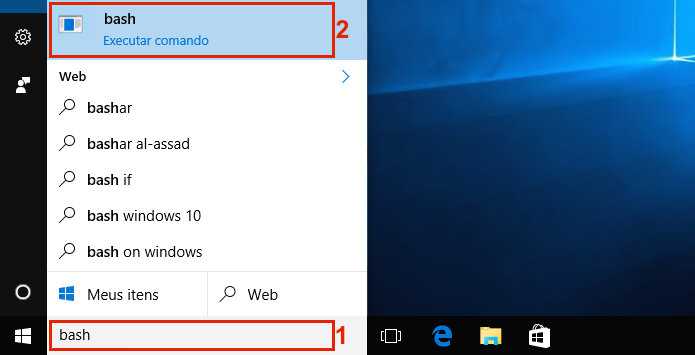 Executando o Bash no Windows 10 (Foto: Reprodução/Edivaldo Brito)