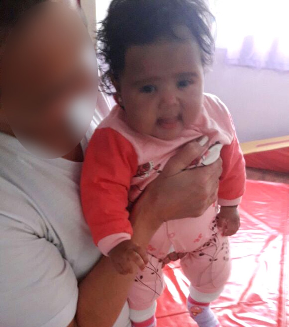 Foto enviada pela escola à mãe da bebê; criança morreu em creche de Campinas (Foto: Devair Maciel / Arquivo pessoal)
