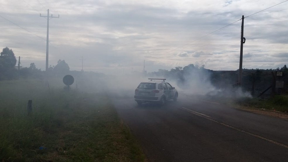 Corpo de Bombeiros controlou fogo em área de pastagem em Avaré — Foto: Corpo de Bombeiros/Divulgação