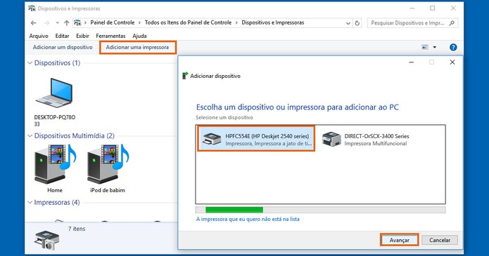 Adicione o dispositivo wireless no computador (Foto: Reprodução/Barbara Mannara)