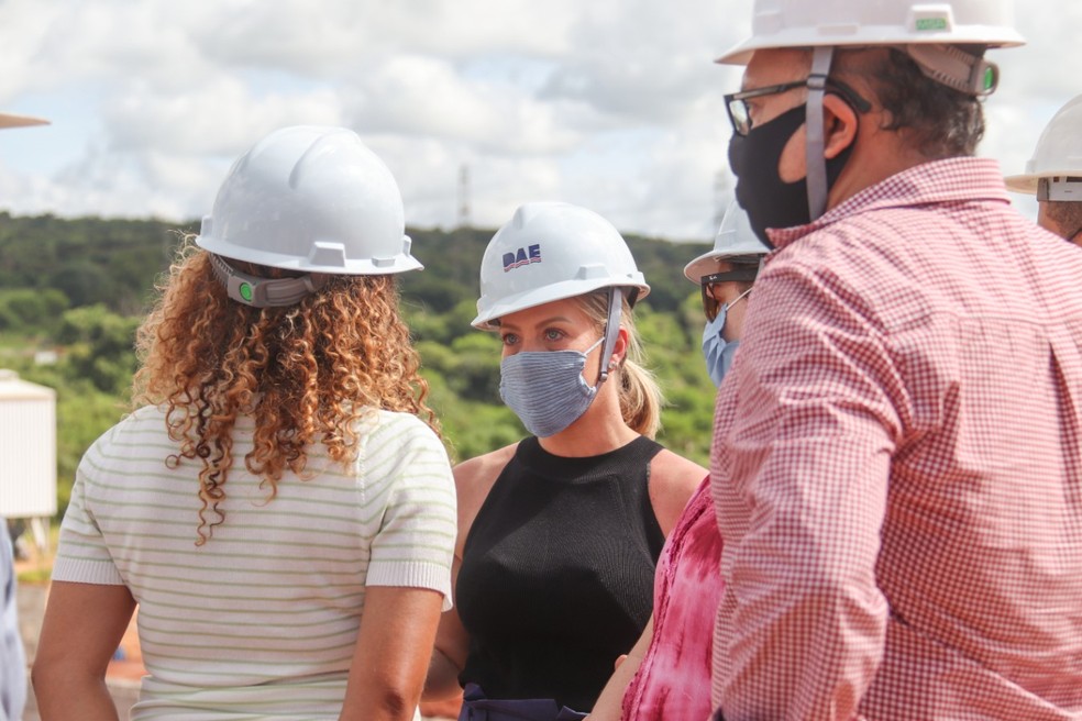 Obra que promete tratar todo o esgoto de Bauru (SP) recebeu um novo prazo de entrega após inúmeros adiamentos e atraso desde que teve início — Foto: Thayna Polin/Prefeitura de Bauru