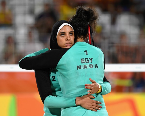 As egípcias Doaa Elgobashy e Nada Meawad (Foto: Getty Images)