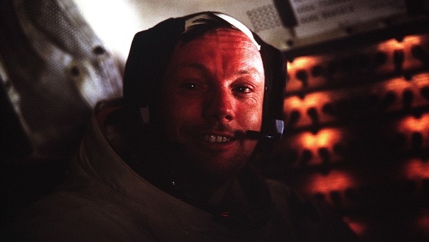 Foto de Neil Armstrong enquanto o Apollo 11 estava na superfície lunar. (Foto: NASA)