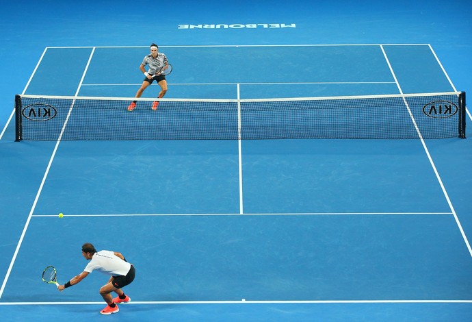 Nadal x Federer, final do Aberto da Austrália (Foto: Scott Barbour / Stringer / Getty Images)