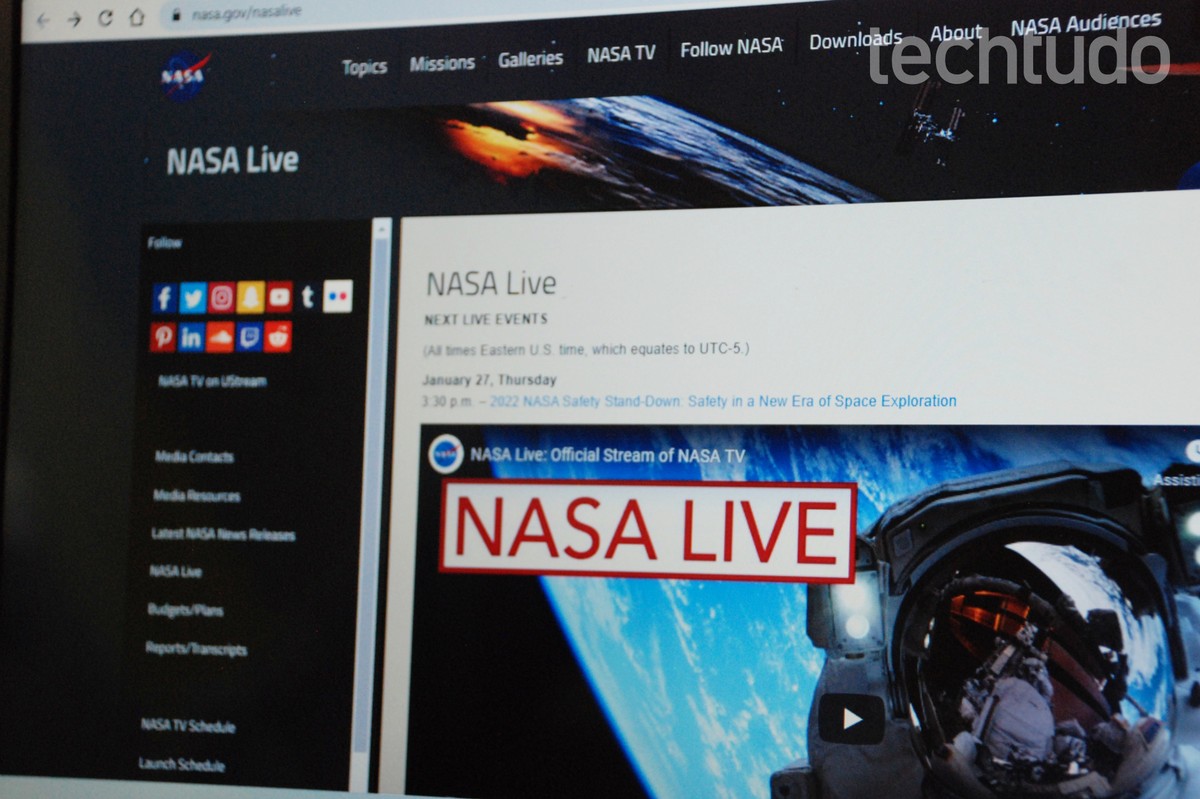 Nasa ao vivo: como assistir às lives de expedições no espaço