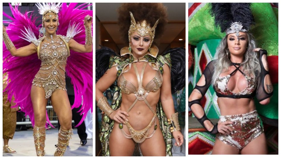 Sabrina Sato, Viviane Araújo e Juju Salimeni reinam no Carnaval 2020 em São Paulo — Foto: Celso Tavares/G1