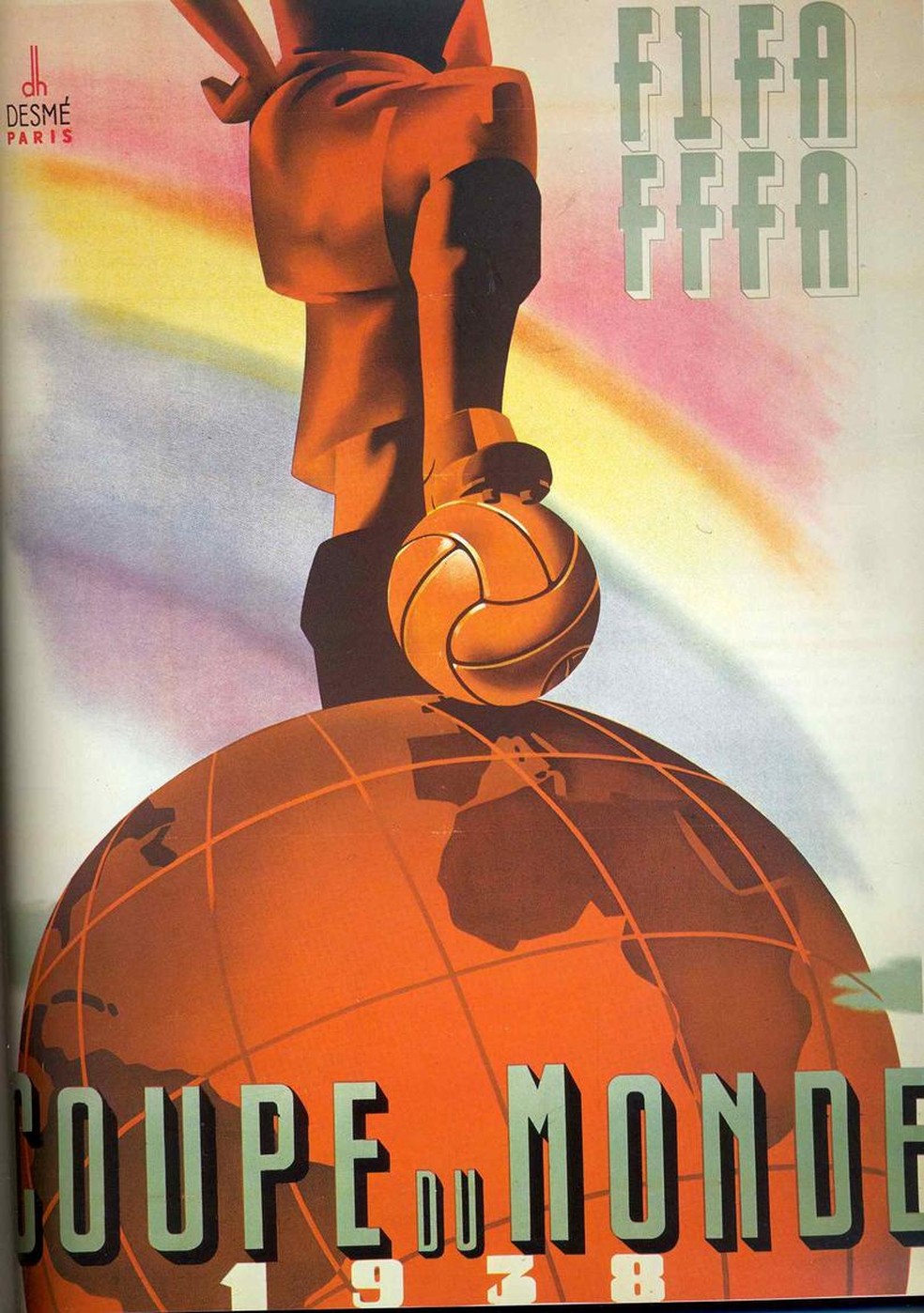 Pôster Copa do Mundo 1938 — Foto: Divulgação/Fifa