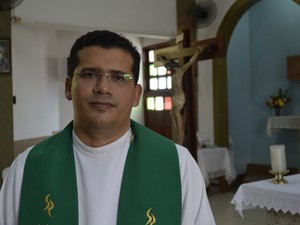Padre Lourenço FIlho, coordenador do Círio de Nossa Senhora de Nazaré de 2013 (Foto: Abinoan Santiago/G1)