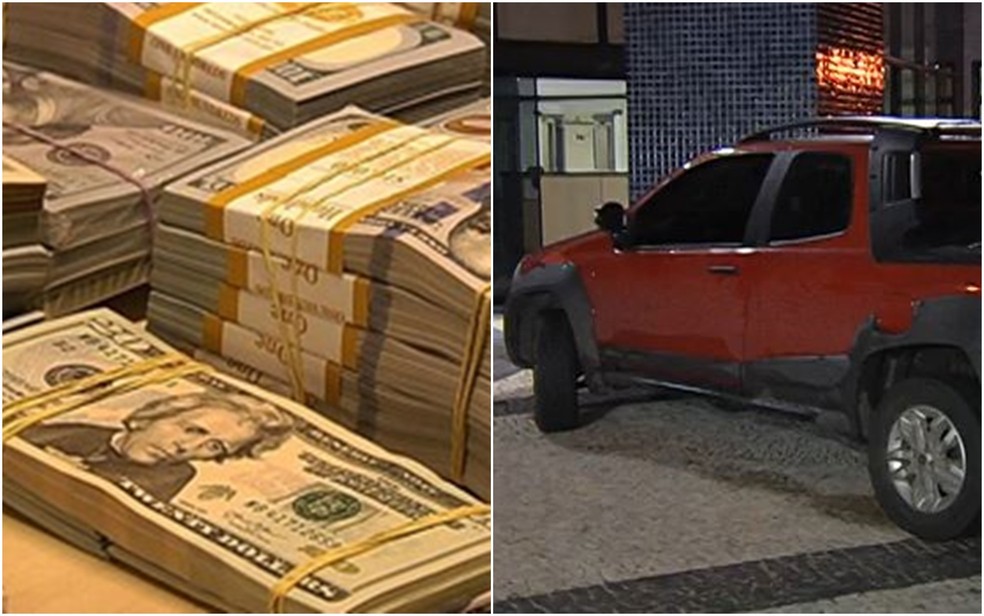 PF conclui que US$ 500 mil achados dentro de picape no aeroporto de Goiânia seriam usados para tráfico de drogas