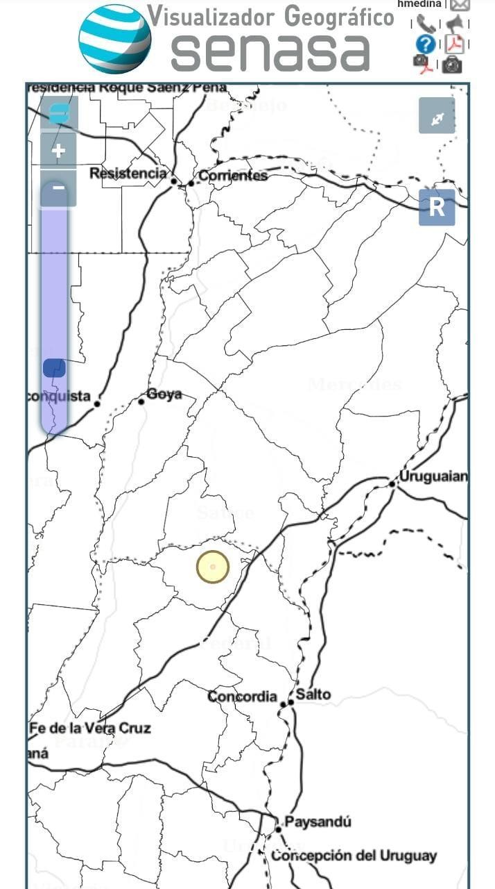 mapa-gafanhotos (Foto: Senasa/Argentina)