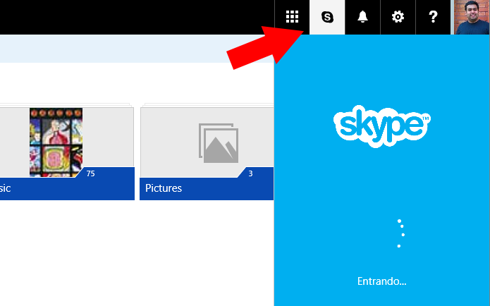 Use o Skype sem plugin também no OneDrive, Outlook e Office Online (Foto: Reprodução/Paulo Alves)