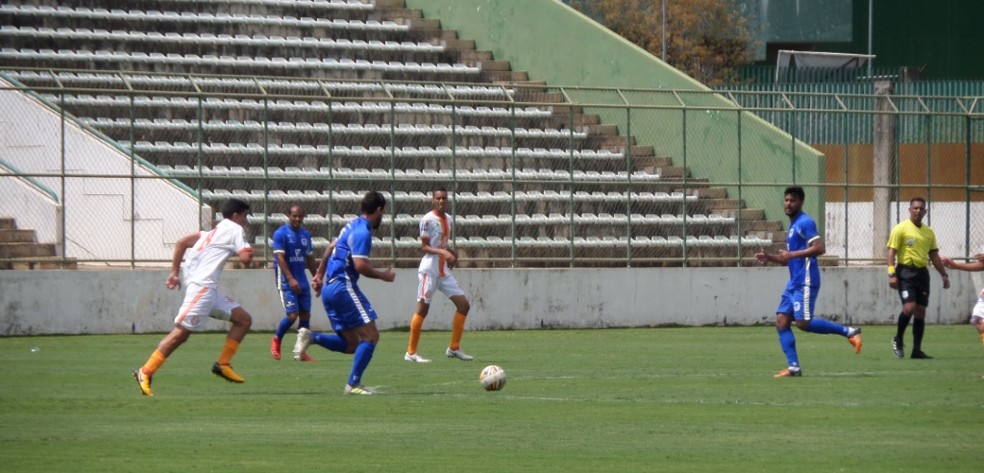 No resultado acumulado, Taguatinga venceu LegiÃ£o por 5 a 0.  â€” Foto: JoÃ£o Marcelo/DF Sports
