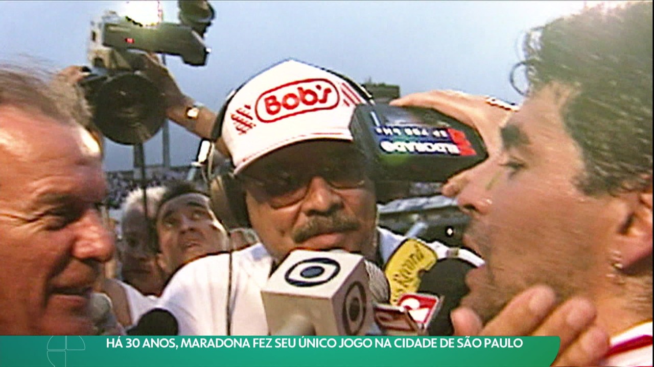 Há 30 anos, Maradona fez seu único jogo na cidade de São Paulo