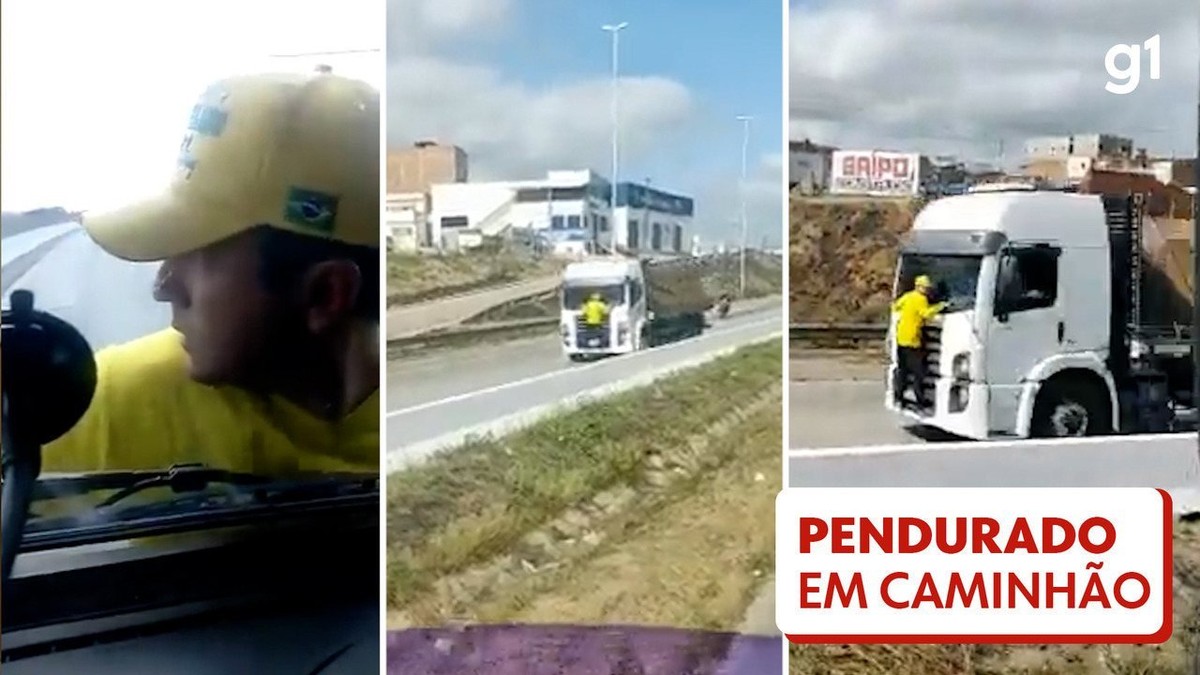 'Patriota do caminhão': bolsonarista que viajou pendurado fala sobre vídeo que viralizou; 'Fui muito exposto'