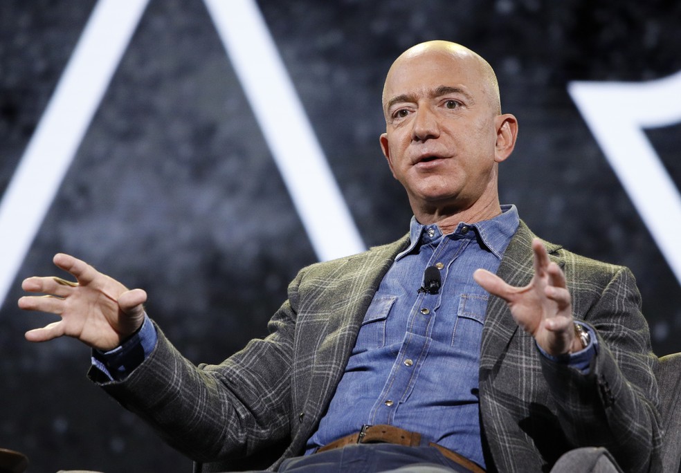 Jeff Bezos, fundador da Amazon, em imagem de 6 de junho de 2019. — Foto: AP Photo/John Locher