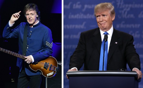 O cantor Paul McCartney e o empresário Donald Trump (Foto: Getty Images)