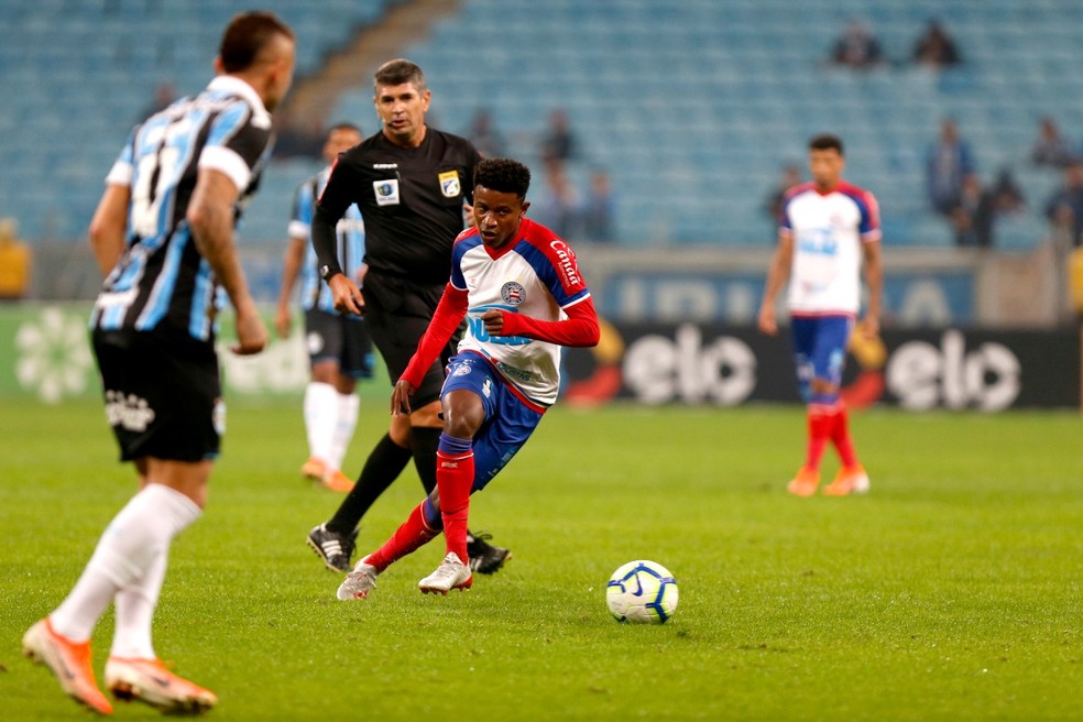 Bahia e Grêmio empataram em 1 a 1 a primeira decisão das quartas de final da Copa do Brasil — Foto: Felipe Oliveira/Divulgação/EC Bahia