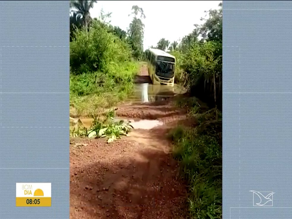 Alunos enfrentam problemas com transporte escolar em Coroatá — Foto: Reprodução/TV Mirante